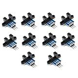 EC Buying 10PCS IR Infrared Sensor Module Slotted Optical Optocoupler Speed Measuring Sensor Module Photo Interrupter Sensor Motor Speed Detection Robot for Arduino