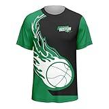 Fanistom Basketball Shirt 3D Printed Active Athletic Workout Sports Basketball Graphic Short Sleeve Sports Fans Gift for Men