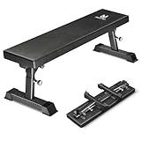 Flat Weight Bench - Heavy Duty Foldable Workout Bench for Home Gym, 1300lb Capacity Adjustable Strength Training Bench Press for Ab and Full Body Exercises, Sturdy and Easy to Fold