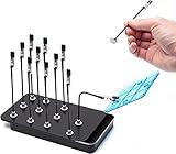 Maptipjoy Metal Painting Stand Base Holder and 12PCS Magnetic Bendable Alligator Clip Sticks Set Modeling Tools for Airbrush Spray, for Gundam Hobby Model Parts Assemble…