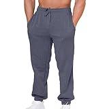 UNIQUE STYLES ASFOOR Elastic Bottom Baggy Sweatpants for Men, Soft Men’s Lounge Pants, Lightweight Men’s Athletic Pants, Fleece Sweat Pants with Pockets, Workout Joggers for Men | Charcoal - Medium