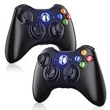 Gamrombo 2 Pack Replacement for Xbox 360 Controller, Wireless Controllers Gamepad Upgraded Joystick Compatible with 360 & Slim, Windows 11/10/8/7 PC Controller - for Black Myth: Wukong