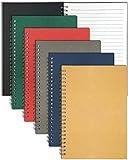 GINMLYDA Small Spiral Notebook 6Pack, 120 Lined Pages 8.25x5.50 Inches Spiral Journal Kraft Cover Notebooks & Writing Pads for School Home Office Aesthetic Sketch Drawing Note