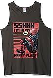 Marvel Official Happy Deadpool Men's Tank Top, Charcoal, Medium