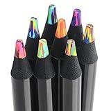 nsxsu 16 Pieces Rainbow Pencils, Jumbo Colored Pencils for Adults, Multicolored Pencils Art Supplies for Drawing, Coloring, Sketching, Pre-sharpened