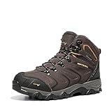 NORTIV 8 Men's Ankle High Waterproof Hiking Boots Outdoor Lightweight Shoes Trekking Trails Armadillo,Size 10,Brown/Black/TAN,160448_M