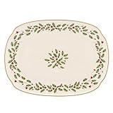 Lenox Holiday Serving Platter, 4.05 LB, Red & Green