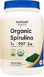 Nutricost Organic Spirulina Powder 2 LB - Pure, Certified Organic Spirulina