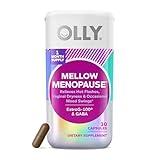 OLLY Mellow Menopause Supplements for Women, Supports Hot Flashes, Vaginal Dryness & Occasional Mood Swings,* Estro-G100®, GABA, Vegan Capsules, 1 Month Supply - 30 Count