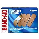 Band-Aid Brand Flexible Fabric Adhesive Bandages for Wound Care and First Aid, All One Size, 100 Count