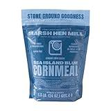 MARSH HEN MILL Sea Island Blue Cornmeal Organic Corn with Floral Aroma Perfect Corn Meal for Corn Bread Grown by Generations of Farmers Traditional Flour Blue Corn Meal 100% Natural 24 oz