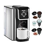 Mecity Coffee Maker 3 in 1 Single Serve Coffee Machine, Compatible with K cup Capsules, Instant Coffee Pot, Tea maker, 6,8,10 Oz Cup, Removable 50 Oz Water Reservoir, 120V 1150W