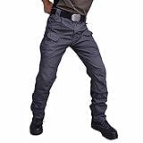 Muecwrye Lightning Deal Tactical Pants for Men Casual Outdoor Camping Pants Fashion Military Cargo Pants Workout Hiking Pants with Pockets Mens Casual Loose Fit Straight Linen Pants