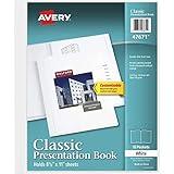 Avery White Presentation Book - Letter - 8 1/2" x 11" Sheet Size - 24 Sheet Capacity - Pocket(s): Internal - Polypropylene - Non-stick, Spill-free, Durable - 1 Each