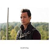Shannon Kook 8 Inch x 10 Inch PHOTOGRAPH The 100 (TV Series 2014 -) Standing w/Staff kn
