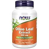 NOW Foods Supplements, Olive Leaf Extract 500 mg, Free Radical Scavenger*, 120 Veg Capsules