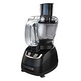 BLACK+DECKER FP1600B 8-Cup Food Processor with Stainless Steel Blade, Black