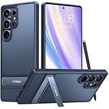 TORRAS for Samsung Galaxy S25 Ultra Case, [12FT Military-Grade Drop Protection] [Built-in Slim Kickstand] Matte Shockproof Cover for S25 Ultra Case, Sleek Grip Finish, Frosted Black