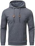 YuKaiChen Mens Hoodies Casual Midweight Long Sleeve Sweatshirt Dark Grey Medium