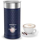 SIMPLETASTE Milk Frother, 4-in-1 Electric Milk Steamer, Automatic Warm and Cold Foam Maker and Milk Warmer for Latte, Cappuccinos, Macchiato