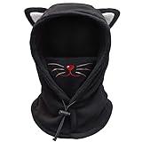 Kids Balaclava Ski Mask, Boys/Girls Washable Fleeces Winter Hat with Face Cover for Windproof,Cat,M