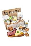 Grizzly Gift Box by Dan the Sausageman - Smoked Summer Sausage, Cheeses, Nuts, Mustard, Caramels, Pretzels for the Christmas Holiday