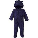 Hudson Baby Unisex Baby Fleece Sleep and Play, Navy Bear, 12-18 Months