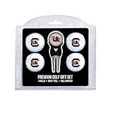 Team Golf NCAA South Carolina Gamecocks 4 Golf Ball And Divot Tool Set Regulation Size Golf Balls (4 Count) & Divot Tool with Removable Double-Sided Magnetic Marker