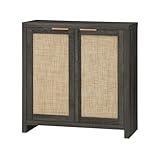 OAKHAM HOME Hampstead Storage Sideboard Cabinet with Rattan Doors and Adjustable Shelves, Buffet Kitchen Cabinet Cupboard Console for Living Room