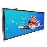 HS Led Sign Scrolling Programmable ,Open Neon Signs Display，Digital Electronic Message Board Outdoor Waterproof , for Business Store Advertising Restaurant Window Public , High Brightness Full Color APP Control Customized Text P6 40''x17''