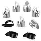 9 PCS Banjo Finger Picks, Banjo Picks Set Metal Finger Pick Thumb Pick for Fingerstyle Acoustic Guitar or Ukulele Harp Bass