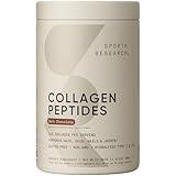 Sports Research Collagen Peptides - Hydrolyzed Type 1 & 3 Collagen Powder Protein Supplement for Healthy Skin, Nails, & Joints - Easy Mixing Vital Nutrients & Proteins, Collagen for Women & Men