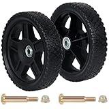 CheeMuii 8 Inch Lawn Mower Wheels 2 Pack 8" Push Lawn Mower Wheels with Bolts and Lock Nuts Kit Fit for Most Standard push Lawn Mowers/Generator/Garden Tiller/Handtruck