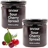 DIVINA Sour Cherry Spread Jam, 9 oz (2-Pack)
