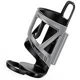 Lamicall Bike Water Bottle Holder - [Tracker Storage] [Adjustable Spring Design] Bike Cup Holder, Bicycle Drink Cage, Cycling Bike Water Bottle Cage with Screws Tool, for 2.28-3.39" Diameter Bottles