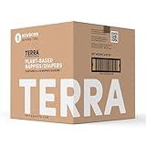 Terra Size 1 Newborn Diapers: 85% Plant-Based, Ultra-Soft & Chemical-Free for Sensitive Skin, Superior Absorbency for Day or Night, Designed for Newborns up to 11 Pounds, 192 Count