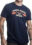 Ann Arbor T-shirt Co. Paddle Faster, I Hear Banjos | Funny Camping, River Rafting Canoe Kayak T-Shirt-(Adult,L) Navy Blue