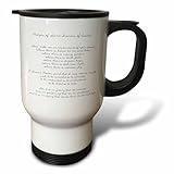 3dRose Prayer of St. Francis of Assisi Spirituality Religion Travel Mug, Stainless Steel, 14-Ounce