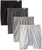 Hanes Ultimate Men's 4-Pack FreshIQ Boxer with ComfortFlex Waistband Brief, Black/Grey, X-Large