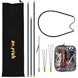 Dr.Fish Spearfishing Kit Stainless Steel Fishing Stringer 6'5" Fiberglass 3-Piece Hawaiian Sling Pole Spear Paralyzer 3 Tips Set Harpoon Travel Bag