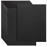 Juvale 100-Pack Black 13 Mil Presentation Binding Covers and Backs - 230g Letter Size Quality Leather Grain Paper for Business Reports, Office, School, & Spiral Binding Machine (8.5 x 11 In)