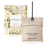 Airkeep Scented Sachets Golden Vanilla Scented Sachets for Drawer and Closet,Home Fragrance Sachets Gifts for Mom Her,Wardrobe,Car