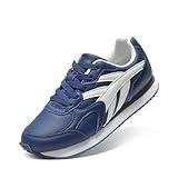 DREAM PAIRS Girls Boys Shoes Kids Sneakers Lace-up Tennis Running Shoes Casual LilLegends Lightweight Classic Walking Shoes,Size 4 Big Kid,Navy,SDFS2414K