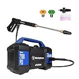 Westinghouse ePX3100v Electric Pressure Washer, 2100 Max PSI 1.76 Max GPM, Built-in Carry Handle, Detachable Foam Cannon, Pro-Style Steel Wand, 4-Nozzle Set, for Cars/Fences/Driveways/Home/Patios