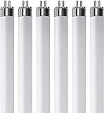 KOR (Pack of 6) F13T5/CW - T5 Fluorescent 4100K Cool White - 13 Watt - 21" Super Long Life Light Bulbs