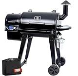 Z GRILLS ZPG-450A Wood Pellet Grill & Smoker with PID V2.1 Controller, 450 Sq in Cook Area, Meat Probe, 8 in 1 BBQ Grill Outdoor Auto Temperature Control, Black