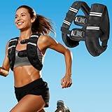 Weighted Vest with Two Adjustment Straps for Men Women, 8lbs/12lbs/16lbs/20lbs Weight Vest with Reflective Stripes for Workout, Strength Training, Running, Fitness, Muscle Building, Weight Loss