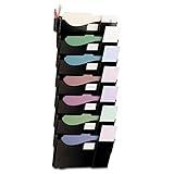 Universal UNV08174 16 in. x 4.75 in. x 38.25 in. Wall Mount Seven-Pocket Grande Central Filing System - Legal/Letter, Black (7/Pack)