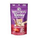 Wellness Kittles Crunchy Natural Grain Free Cat Treats, Salmon & Cranberry, 2-Ounce Bag (Package May Vary)