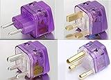 NEW! 4 Pieces AFRICA TRAVEL ADAPTER Pack for ALL countries in AFRICA; SOUTH AFRICA EGYPT MOROCCO TUNISIA KENYA NIGERIA TANZANIA BOTSWANA ZAMBIA NAMIBIA MOZAMBIQUE ZIMBABWE UGANDA RWANDA GHANA